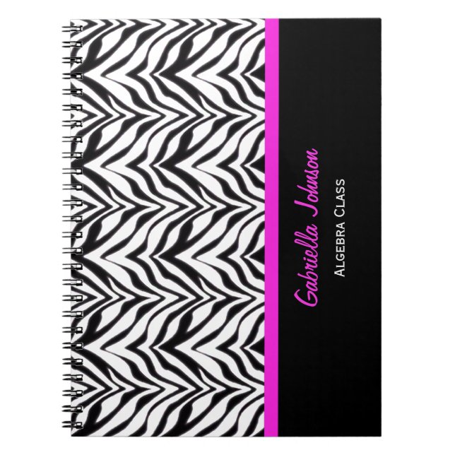 Espiral Personalizado: Rosa aparado: Caderno do impressão (Frente)