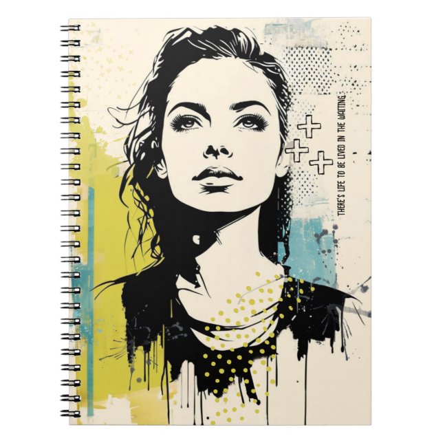 Espiral PERSONALIZAR: Arte de Rua - Esperando | Caderno (Frente)