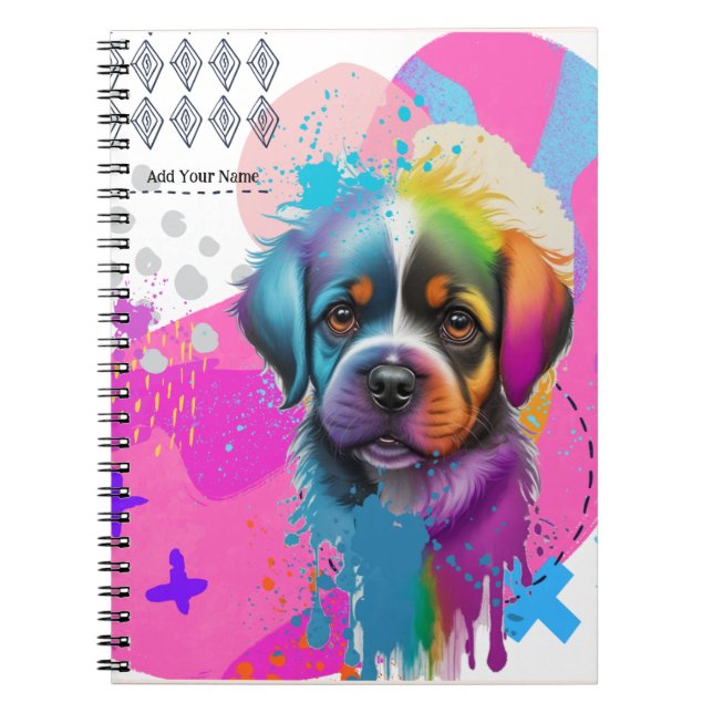 Espiral PERSONALIZAR: Caderno de Cachorrinho Fofo (Frente)