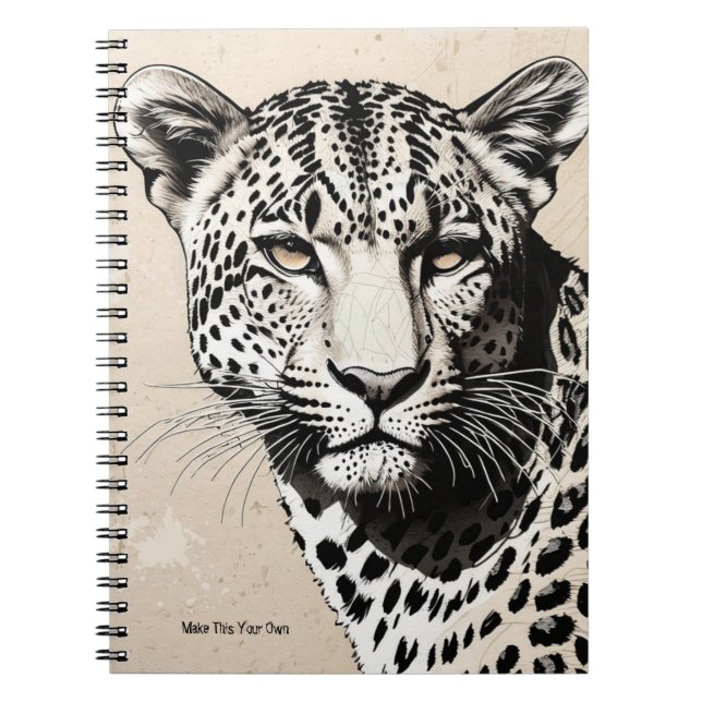 Espiral PERSONALIZAR Caderno Leopardo (Frente)