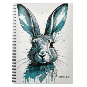 Espiral PERSONALIZAR PRESENTE - Lebre Azul   Caderno
