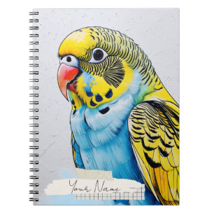 Espiral PERSONALIZE Caderno Colagem de Papagaio Azul