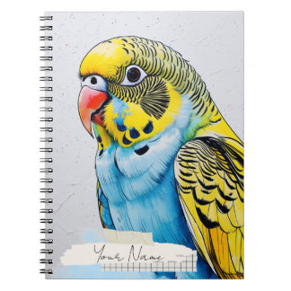 Espiral PERSONALIZE Caderno Colagem de Papagaio Azul