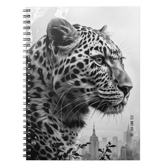 Espiral PERSONALIZE Caderno Leopardo na Cidade (Frente)