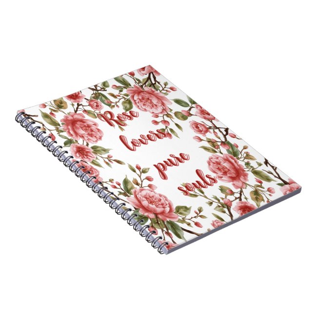 Espiral Petal Pages – Caderno de Flores Elegantes (Lado Direito)