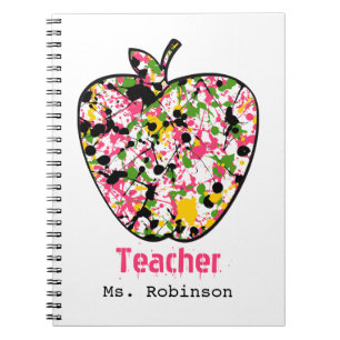 Espiral Pinte o caderno do professor de Apple do Splatter