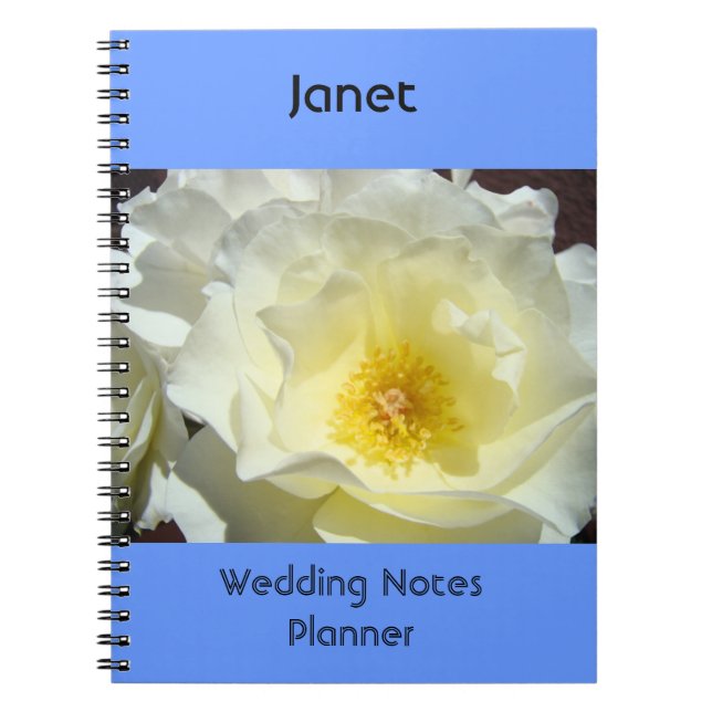 Espiral Planejador de Notas de Casamento Caderno Rosa Bran (Frente)