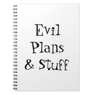 Espiral Planos maus & caderno do material