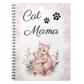 Espiral Presente de Caderno de Gato de Aquarela Fofa para