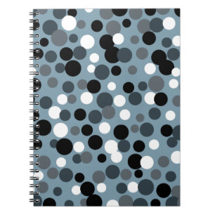 Espiral Presente do Caderno Retro Cinza Legal