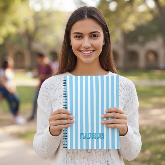 Espiral Presente Préppy para Meninas, Caderno Personalizad (Criador carregado)