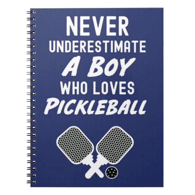 Espiral Presentes de Pickleball para Caderno de Esportes p (Frente)