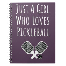 Presentes de Pickleball para Meninas Caderno Cor-d