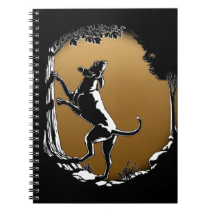 Espiral Presentes & livros do cão de caça do caderno do