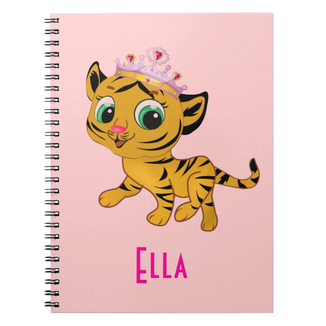 Espiral Princesa personalizada Tigress Caderno do tigre da (Frente)