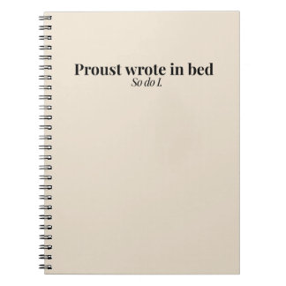 Espiral Proust Escreveu em Caderno de Cama – Caderno Liter