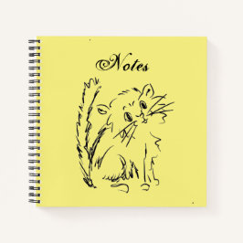 Espiral Quadrado Amarelo Brilhante de Cartoon Gati