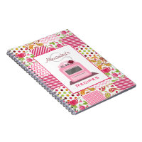 Retalhos femininos & caderno retro da receita do