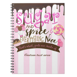 Espiral Revista Caderno SUGAR SPICE & EVERYTHING NICE