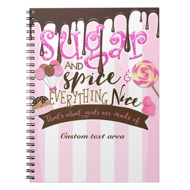 Espiral Revista Caderno SUGAR SPICE & EVERYTHING NICE (Frente)
