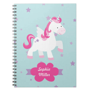 Espiral Rosa bonito caderno mágico personalizado do