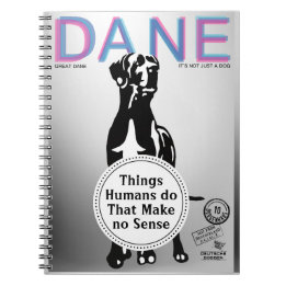 Espiral Sátira engraçada Caderno do Great Dane