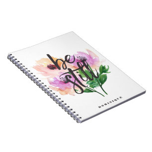 Espiral Seja ainda caderno personalizado flores da
