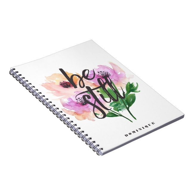 Espiral Seja ainda caderno personalizado flores da (Lado Direito)