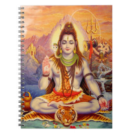 Espiral Senhor Shiva Meditating Caderno