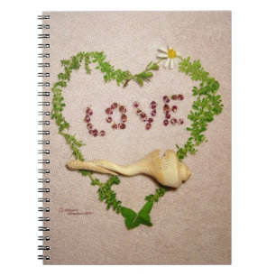 Espiral Shell ama o caderno do coração