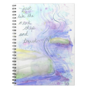 Espiral Tome o caderno do passo seguinte e da confiança