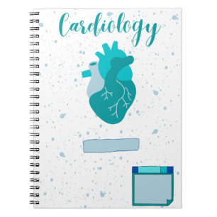 Espiral Um caderno de cardiologia elegante para um estudan