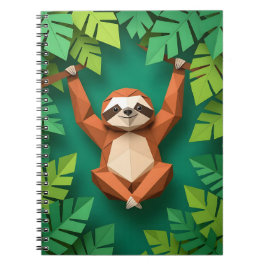 Espiral Um Caderno de Retorno às Aulas de Preguiça Fofa de