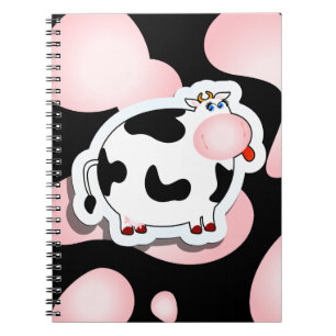 Espiral Vaca dos desenhos animados, caderno