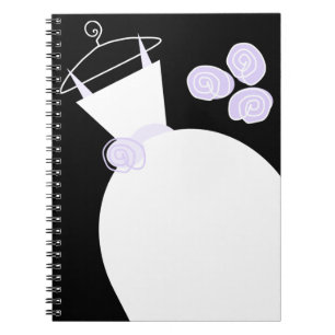 Espiral Vestido de Noiva Caderno roxo preto