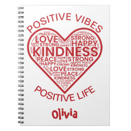 Espiral Vibrações Positivas Vida Positiva Caderno Personal