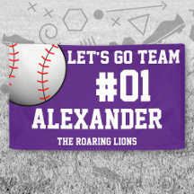 Espírito da Equipe Branca de Baseball Roxo