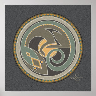 Espírito Da Poster De cinza De Lizard