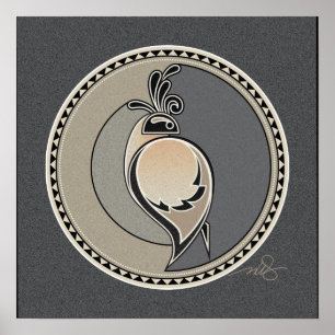 Espírito Da Poster De Fundo Da cinza De Quail