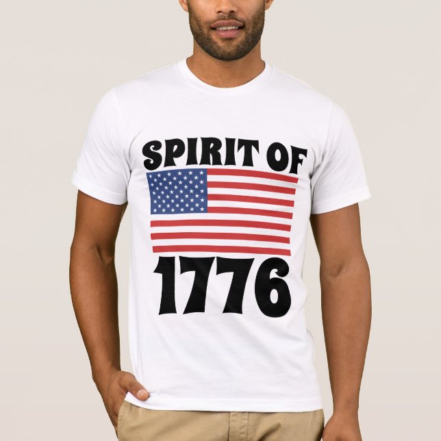 ESPÍRITO DE 1776 T-SHIRTS Patrióticos (Frente)