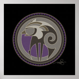 Espírito de fundo negro de Poster do Lobo