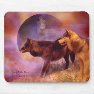 Espírito do lobo Mousepad da lua