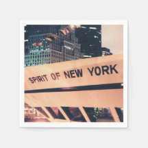 Espírito dos guardanapos de Nova Iorque!