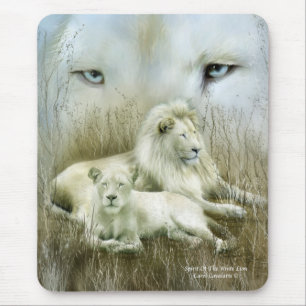 Espírito dos leões brancos Mousepad