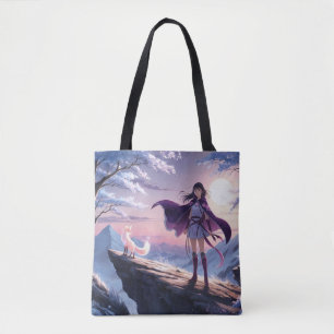 Espírito Fox Twilight Anime Fantasy Tote Bag