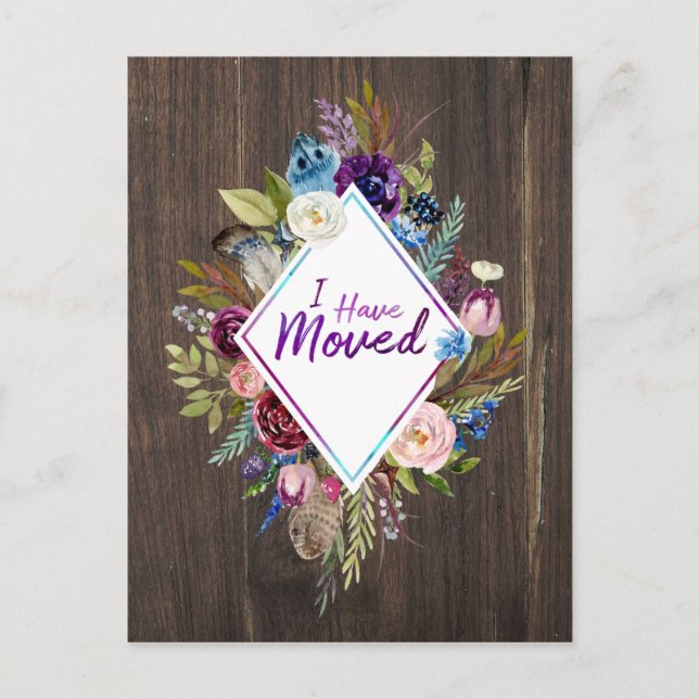 Espírito Livre Eu Mudei de Casa Cartão Postal (Frente)