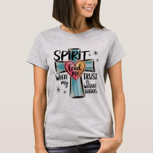 Espírito Me Leva À Camisa Da Cruz Cristã