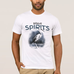 Espíritos corajosos Heron Artística T-Shirt