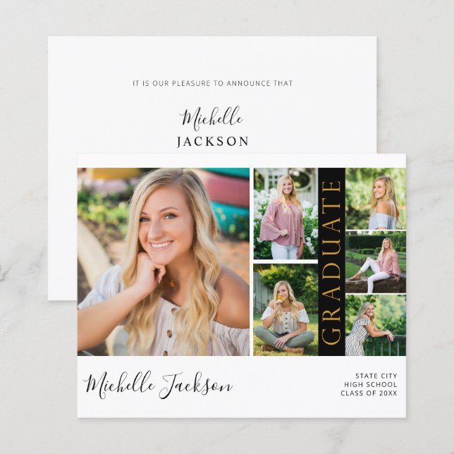 Espiro Da Escola De Orçamento 6 Graduação De Fotos (Frente/Verso)