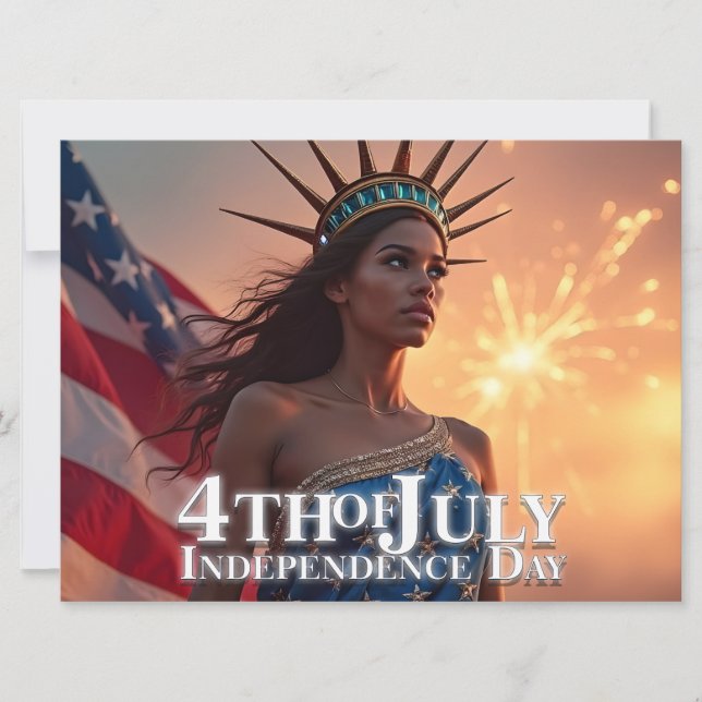 Esplêndido Design de 4 de julho - Fireworks & Free (Frente)